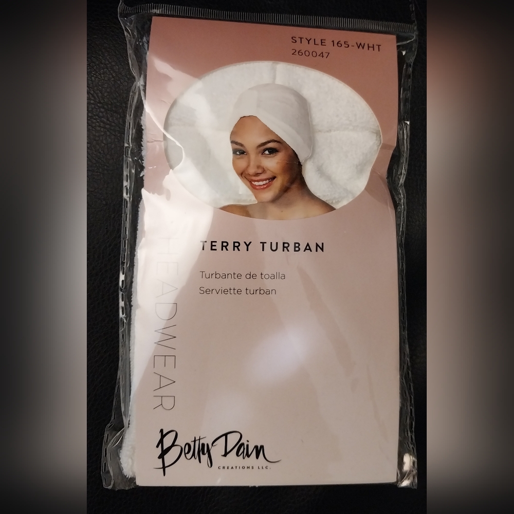 White Terry Turban